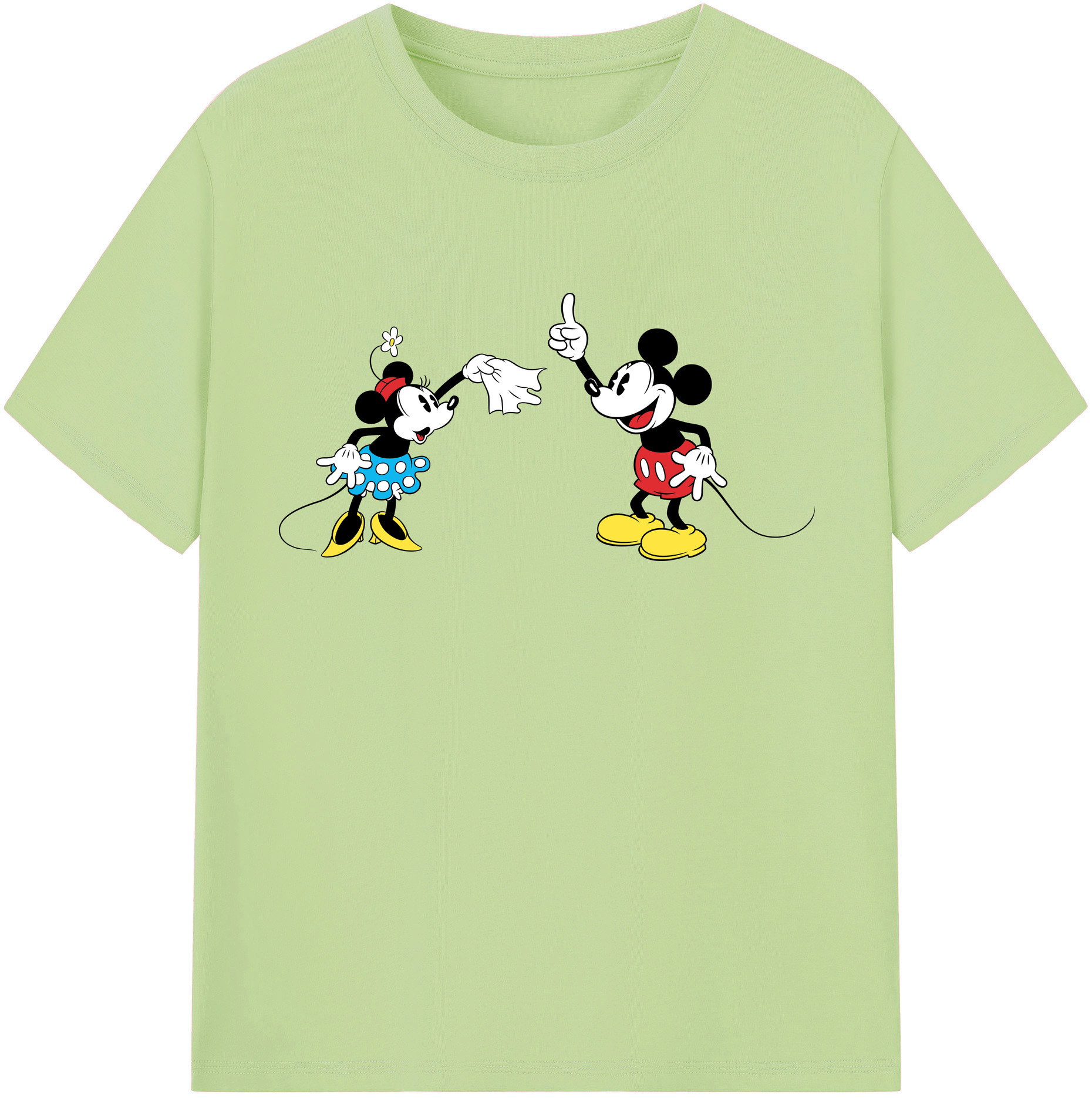 （画像用） ミッキーマウス Mickey Mouse 綿100％半袖Tシャツ（フロントプリント）